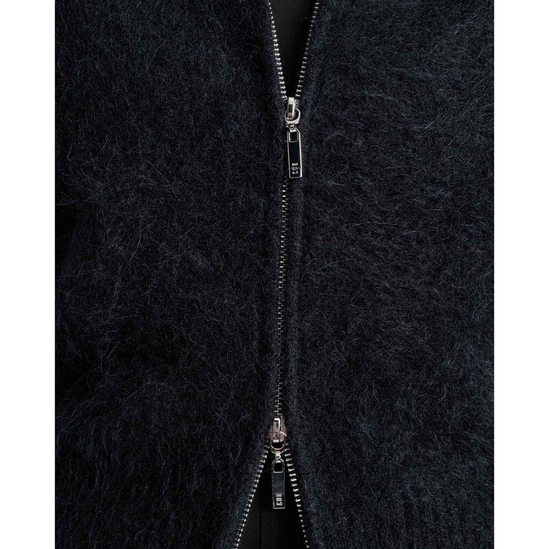 Cue Brushed Alpaca Blend Knit Zip Jacket image number 2